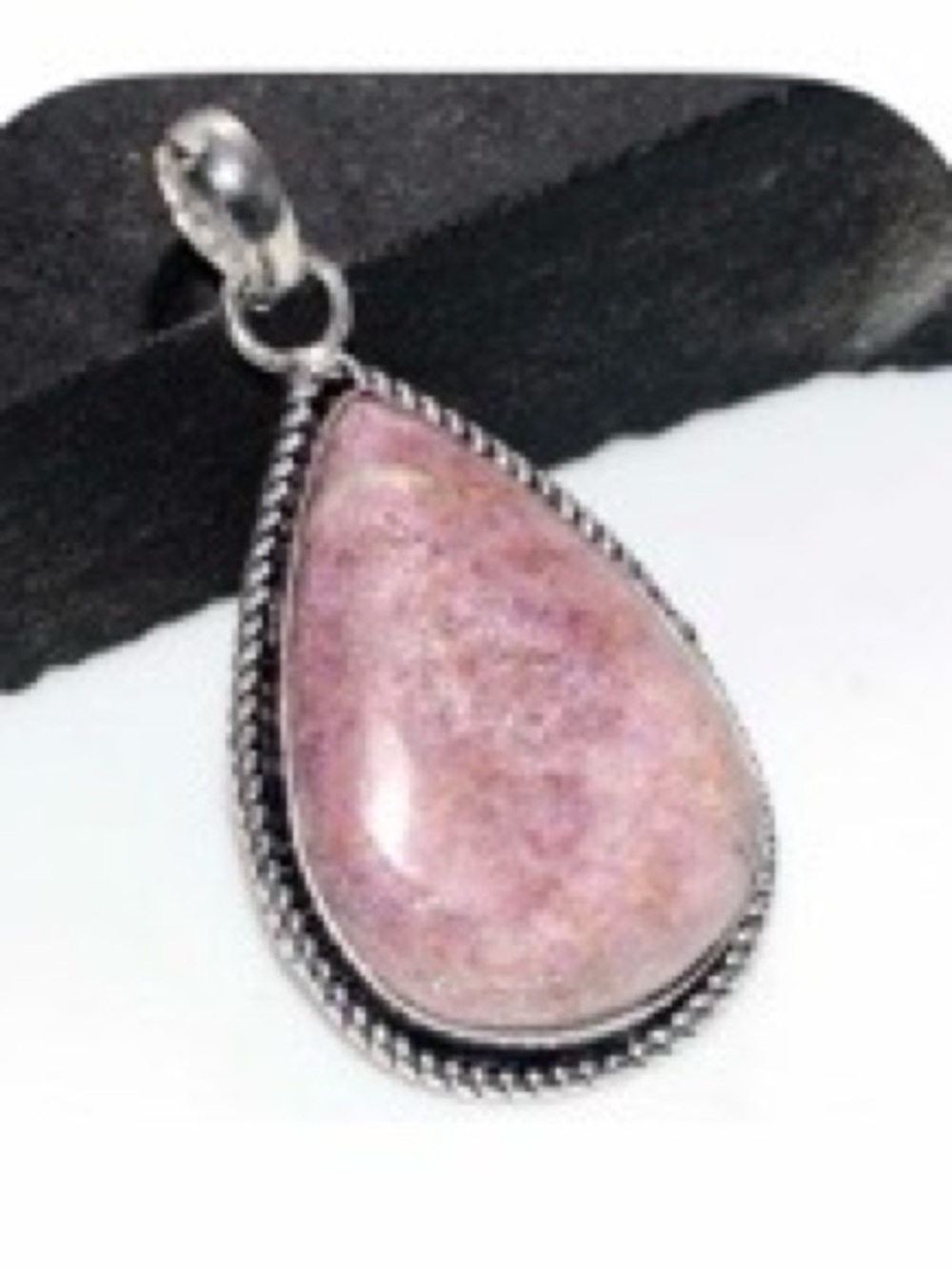 SALE Calcite Pendant 925 Silver Plated 1.9"